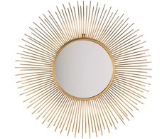 Beliani Sieninis veidrodis CILLY 80 cm metalinis auksinis