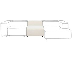 Sofa Beliani Vienvietis modulis ARDAL, bouclé, sulaužyta balta