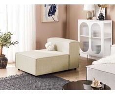 Sofa Beliani Vienvietis modulis APRICA smėlio spalvos iš dirbtinio lino