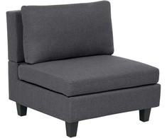 Sofa Beliani Vienvietis modulis UNSTAD, tamsiai pilkas