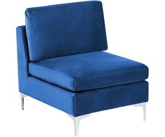 Sofa Beliani Vienvietis modulis EVJA tamsiai mėlynas veliūras