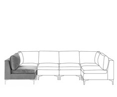 Sofa Beliani EVJA vienvietis modulis, pilkas veliūras