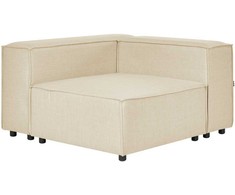 Sofa Beliani Kampinis modulis APRICA smėlio spalvos sintetinis linas