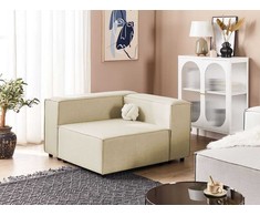 Sofa Beliani Kampinis modulis APRICA smėlio spalvos sintetinis linas