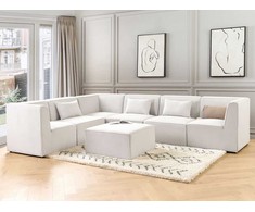 Sofa Beliani Kampinis modulis LEMVIG, kreminės spalvos, velvetinis
