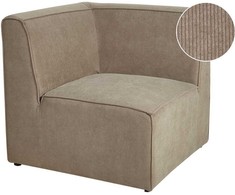 Sofa Beliani Kampinis modulis LEMVIG smėlio spalvos kordas