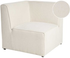 Sofa Beliani Kampinis modulis LEMVIG šviesiai smėlio spalvos velvetinis