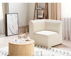 Sofa Beliani Kampinis modulis LEMVIG šviesiai smėlio spalvos velvetinis