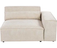 Sofa Beliani HELLNAR kampinis modulis, veliūras, šviesiai smėlinis, kairinis