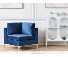 Sofa Beliani Kampinis modulis EVJA tamsiai mėlynas veliūras
