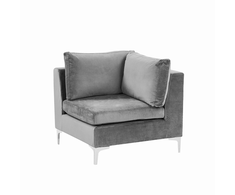 Sofa Beliani Kampinis modulis EVJA, pilkas veliūras