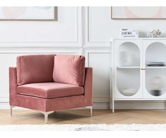 Sofa Beliani Kampinis modulis EVJA, rožinis veliūras