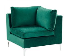 Sofa Beliani Kampinis modulis EVJA, žalias veliūras