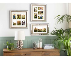 Langelis Beliani Multiframe 6 nuotraukos veidrodis tamsios medienos SINTA