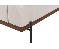 Beliani Kampinė sofa 4 asmenims MARIFERD šviesiai smėlio spalvos kairinė