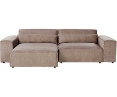 Beliani Modulinė kampinė sofa 3 vietų HELLNAR, šviesiai ruda, dešininė
