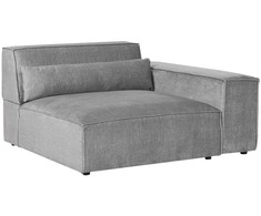 Beliani Modulinė 3 vietų kampinė sofa „HELLNAR“, dešininė, pilka