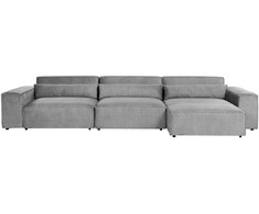 Beliani Modulinė 4 vietų kampinė sofa HELLNAR kairinė, pilka