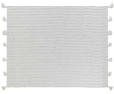 Beliani Narzuta na łóżko MODAR Medvilnė 150 x 200 cm Złamana biel