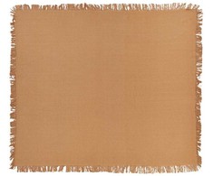 Beliani Narzuta na łóżko YERBENT Medvilnė 200 x 220 cm Auksinis ruda