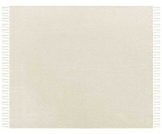 Beliani Narzuta na łóżko TOUTLI Medvilnė 200 x 220 cm Jasnobeżowy