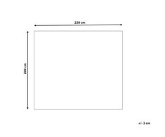 Beliani Narzuta na łóżko MODAR Medvilnė 200 x 220 cm Złamana biel