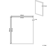 Beliani Obraz na płótnie w ramie abstrakcyjny 83 x 103 cm wielokolorowy PULSANO