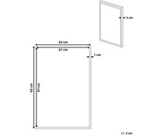 Beliani paveikslas ant drobės STATTE Abstraktus motyvas 63 x 93 cm Juodas