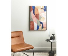 Beliani Obraz na płótnie w ramie abstrakcyjny 63 x 93 cm wielokolorowy BITETTO
