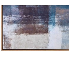 Beliani Obraz na płótnie w ramie abstrakcyjny 83 x 103 cm wielokolorowy PULSANO