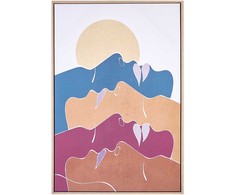 Beliani tapyba ant drobės FASANO Moteriškas motyvas 63 x 93 cm Spalvinga