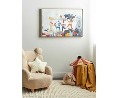 Beliani Paveikslas ant drobės BIBBIENA Vaikiškas motyvas 63 x 99 cm Spalvinga