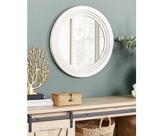 Beliani Sieninis veidrodis DELICIAS 60 cm balta