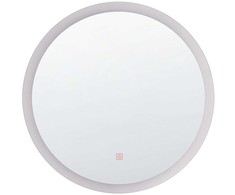 Beliani Vonios veidrodis su LED apšvietimu YSER 58 cm sidabrinės spalvos