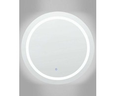 Beliani Voninis veidrodis LED COURSEULLES 79 cm 79 cm sidabrinis
