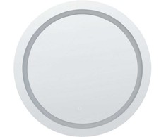 Beliani Voninis veidrodis LED COURSEULLES 79 cm 79 cm sidabrinis