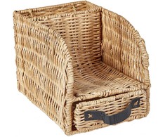 Beliani Organizer na dokumenty MALPELO Rattan Naturalny