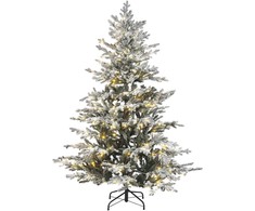 Beliani Dirbtinė snieguota Kalėdų eglutė su LED lemputėmis BRISCO 180 cm, balta