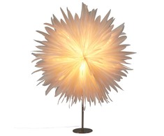 Beliani Dekoracja świąteczna Lampa stołowa SATOPANTH Gwiazda 70 cm Baltas