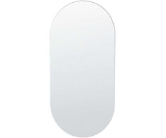 Beliani Sieninis veidrodis ALFORTVILLE 40 cm 80 cm sidabrinis