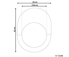 Beliani Sieninis veidrodis RETY 50 cm 65 cm akmuo rožinio aukso spalvos