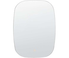 Beliani Vonios veidrodis su LED apšvietimu BERGERAC 58 cm 78 cm sidabrinis