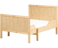 Beliani Išskleidžiama vaikiška lova Montigny, pušies mediena, 90 x 200 cm, šviesiai ruda