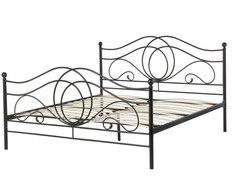 Beliani Metalinė lova LYRA 140 x 200 cm, juoda