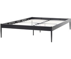 Beliani Metalinė lova VAURS 140 x 200 cm, juoda