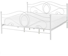 Beliani Metalinė lova LYRA 180 x 200 cm balta