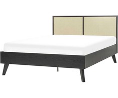 Beliani Rotango lova MONPAZIER 140 x 200 cm juoda