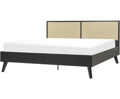 Beliani Rotango lova MONPAZIER 180 x 200 cm Juoda