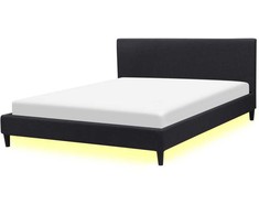 Beliani LED lova FITOU 160 x 200 cm juoda