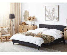 Beliani LED lova FITOU 160 x 200 cm juoda